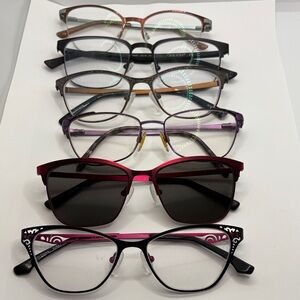 Women’s ZENNI JESSICA McClintock Stylish cat eye Eyeglasses and Sunglasses Set